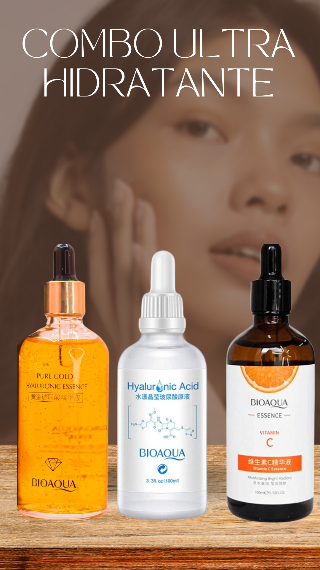 🌟 KIT 3 Séruns Bioaqua Anti-Edad + REGALO🌟