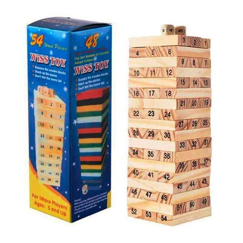 🧩Torre Tipo Jenga 48 Bloques Madera🧩