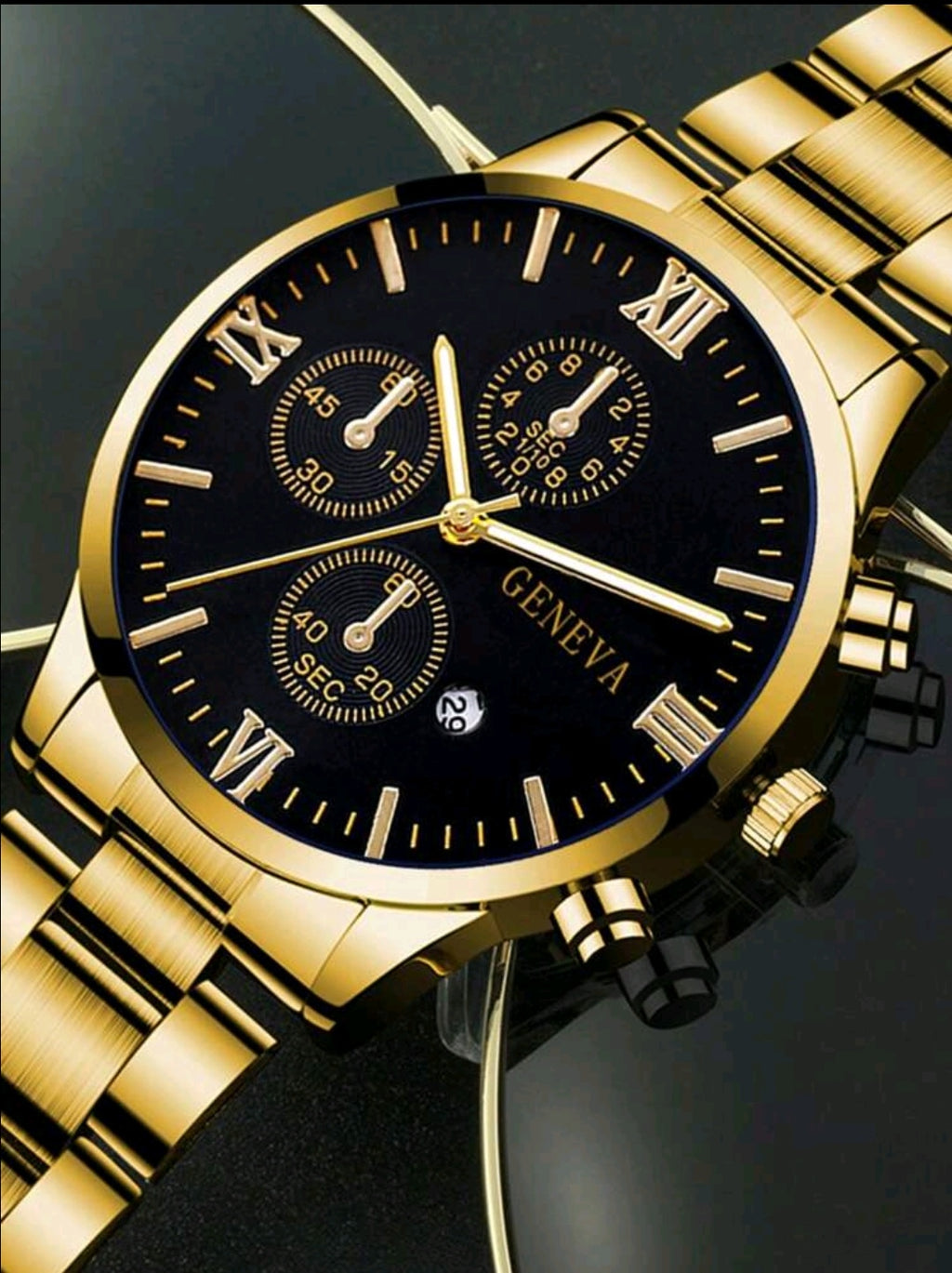 RELOJ GOLDEN LUXE HOMBRE 4 EN 1