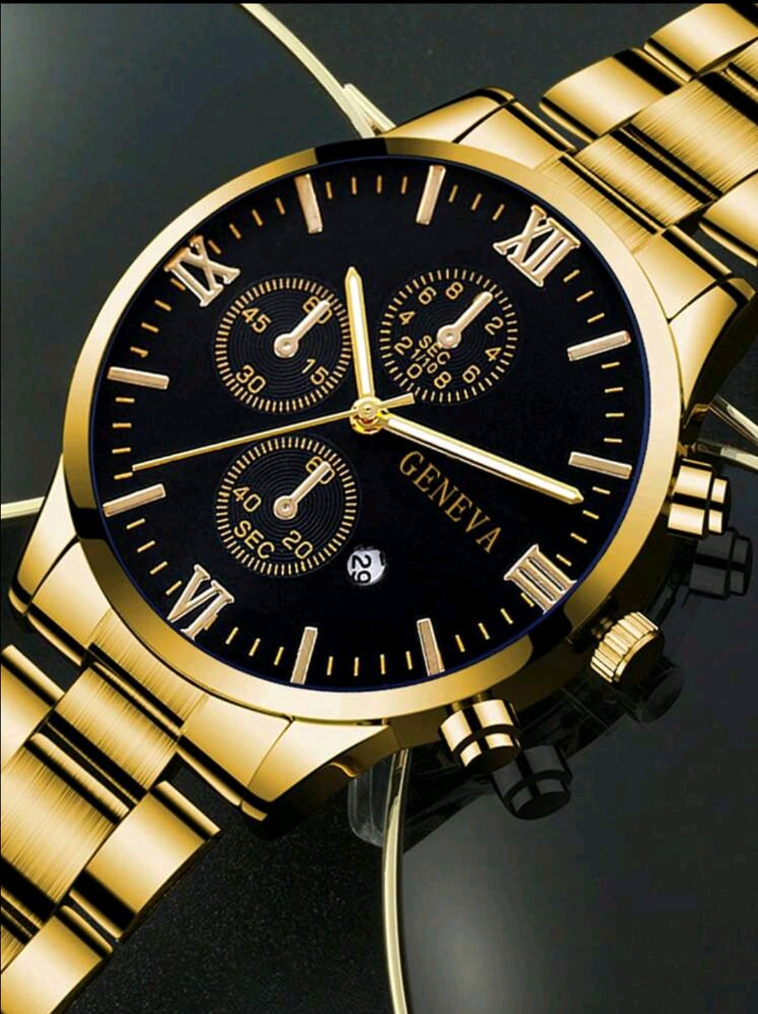 RELOJ GOLDEN LUXE HOMBRE 4 EN 1