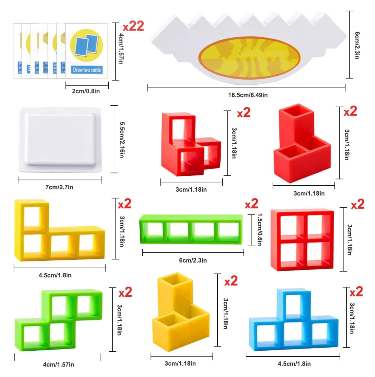Juego de 16 piezas de torre Tetra