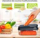 🥗 PICADORA MULTIFUNCIONAL 14 EN 1 🔥 Pica, corta y organiza en segundos + EBOOK GRATIS