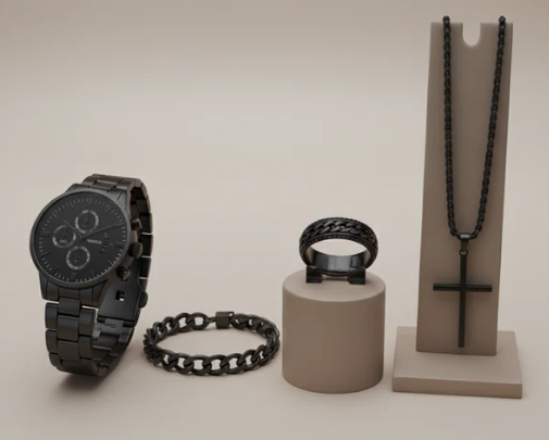 RELOJ GOLDEN LUXE HOMBRE 4 EN 1