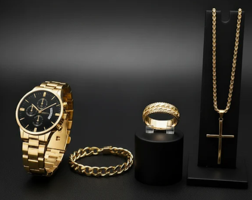 RELOJ GOLDEN LUXE HOMBRE 4 EN 1
