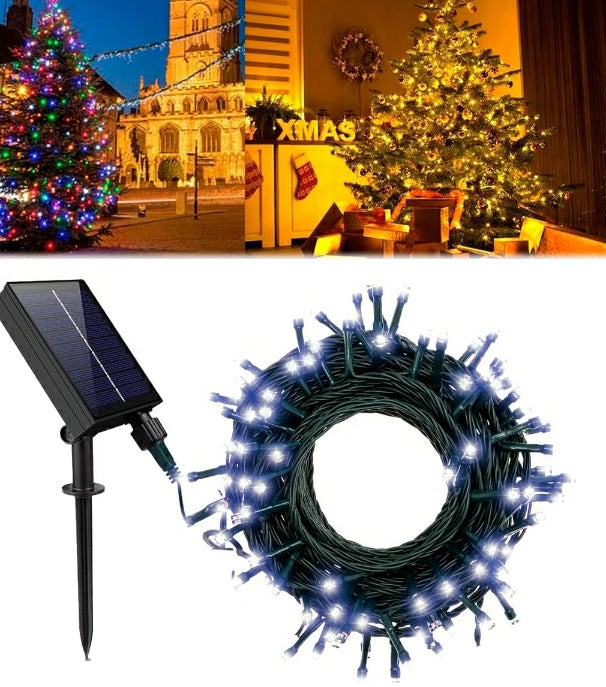 GUIRNALDA DE LUCES LED SOLARES PARA EXTERIORES
