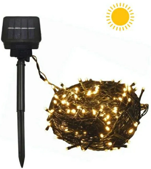 GUIRNALDA DE LUCES LED SOLARES PARA EXTERIORES